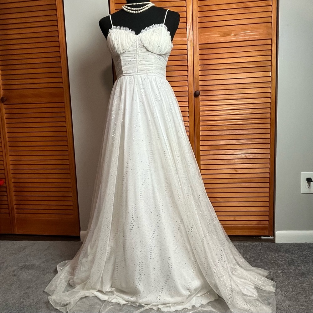 City Studio Elegant Ivory Dress